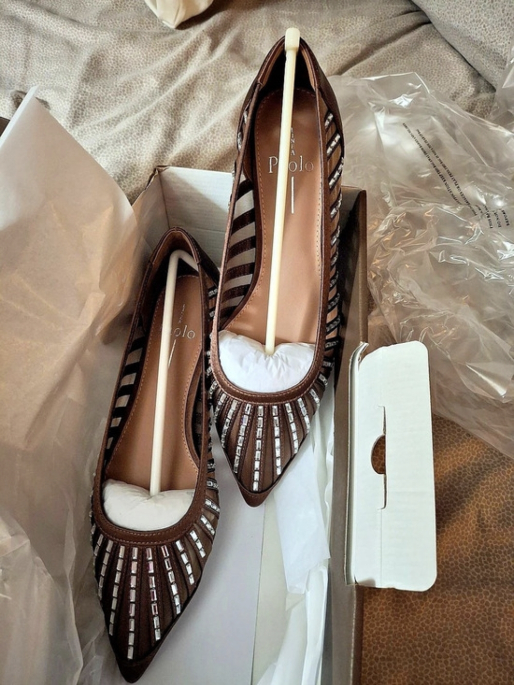 Linea Paolo Noelle Pointed Toe Flat Brown Size 7 M
